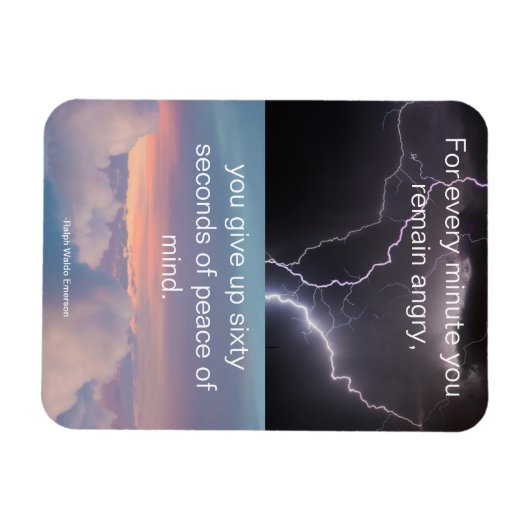Friede des Geistes Ralph Waldo Emerson Zitat Magnet (Horizontal)
