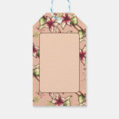 Friede & Freude, Rosa und Gold Glitzer Weihnachten Geschenkanhänger (Rückseite)