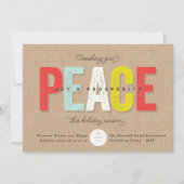 Friede, Freude und Wohlstand: ein kühnes Typografi Einladung (Vorderseite)