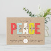 Friede, Freude und Wohlstand: ein kühnes Typografi Einladung (Stehend Vorderseite)