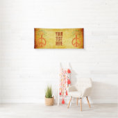 Friede für Bäume - Blume Power Herz 1 Banner (Insitu)