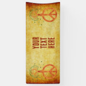 Friede für Bäume - Blume Power Herz 1 Banner (Vertikal)