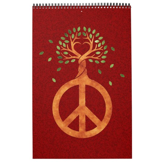 Friede für Bäume - Blume Power Herz 1 Kalender (Titelbild)
