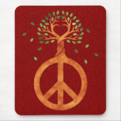 Friede für Bäume - Blume Power Herz 1 Mousepad (Vorne)