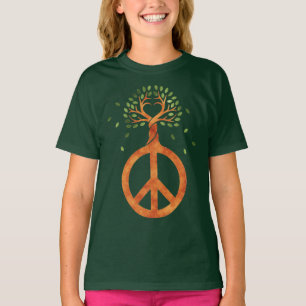 Friede für Bäume - Blume Power Herz 1 T-Shirt