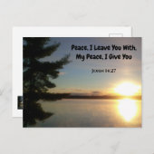 Friede, ich Verließ dich mit der biblischen Schrif Postkarte (Vorne/Hinten)