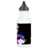 "FRIEDE" in Blumen Kunstprint Edelstahlflasche (Links)