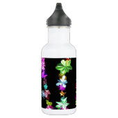 "FRIEDE" in Blumen Kunstprint Edelstahlflasche (Rechts)