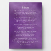 Friede, Inspiration, Natur Gedicht Fotoplatte (Vorderseite)