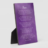 Friede, Inspiration, Natur Gedicht Fotoplatte (Seite)