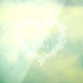 Friede, Liebe Freude am Mistleton Weihnachten weiß Fensteraufkleber (Blatt 3)