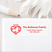 Friede, Liebe, Joy Heart - Adressetikett (Insitu)