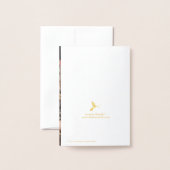 Friede, Liebe und Freude Typografie 3 Foto Weihnac Folienkarte (Rückseite mit Umschlag)