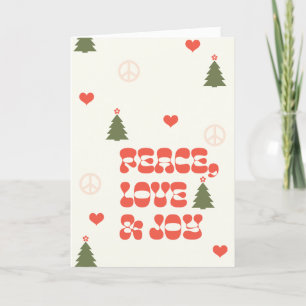 Friede, Liebe und Freude Weihnachten Dankeskarte