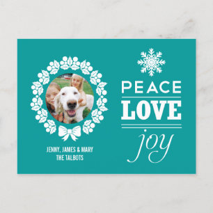 Friede, Liebe und Freude Weihnachten Foto Postkart