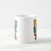 "Friede, Liebe und Tee - Retro-Tasse-Design für Te Kaffeetasse (Mittel)