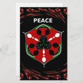 "Friede: mit Schild Emblem" Kunstdruckerei Briefpapier (Vorne/Hinten)