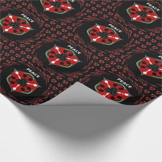 "Friede: mit Schild Emblem" Kunstdruckerei Geschenkpapier (Ecke)