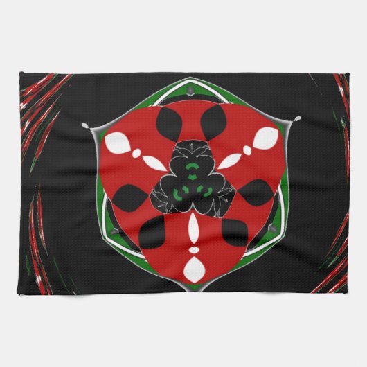 "Friede: mit Schild Emblem" Kunstdruckerei Geschirrtuch (Horizontal)