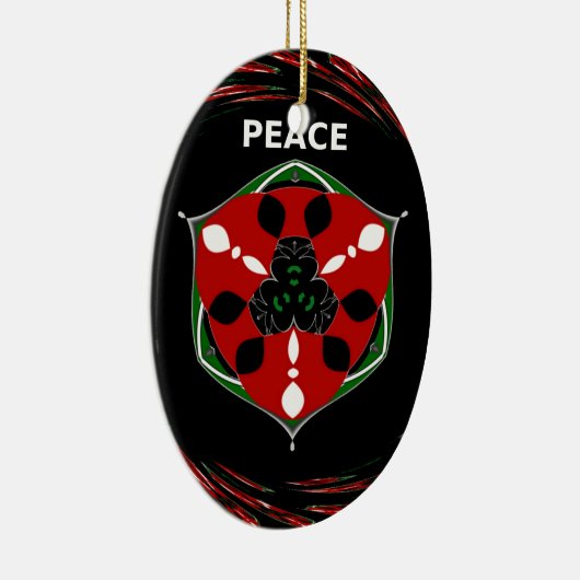 "Friede: mit Schild Emblem" Kunstdruckerei Keramik Ornament (Rechts)