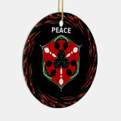 "Friede: mit Schild Emblem" Kunstdruckerei Keramik Ornament (Rechts)