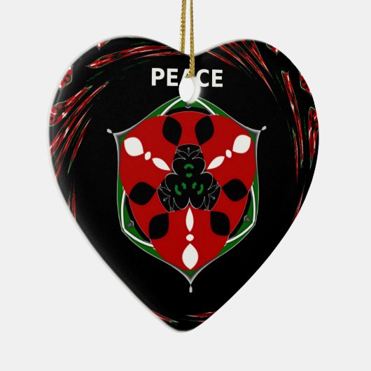 "Friede: mit Schild Emblem" Kunstdruckerei Keramikornament (Rechts)