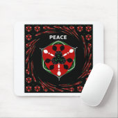"Friede: mit Schild Emblem" Kunstdruckerei Mousepad (Mit Mouse)