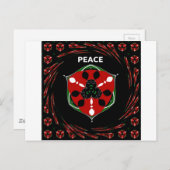 "Friede: mit Schild Emblem" Kunstdruckerei Postkarte (Vorne/Hinten)