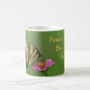 Friede sei immer noch Schmetterling Kaffeetasse