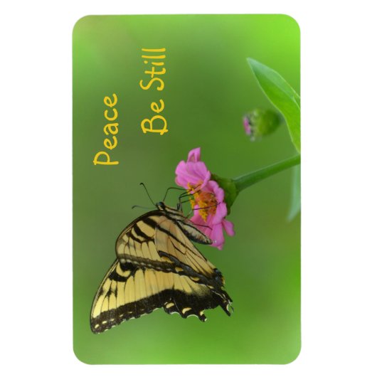 Friede sei immer noch Schmetterling Magnet (Vertikal)