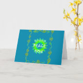 Friede sei mit dir Kunstprint Karte (Gelbe Blume)