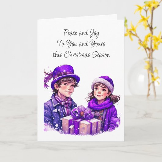 Friede sei mit dir und deinen | Weihnachten Karte (Gelbe Blume)