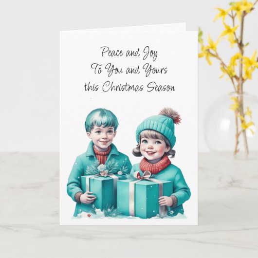 Friede sei mit dir und deinen | Weihnachten Karte (Gelbe Blume)