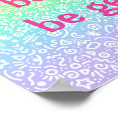 Friede sei mit einem sanften Regenbogenposter Poster (Ecke)