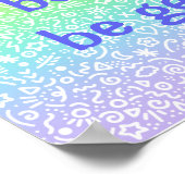 Friede sei mit einem sanften Regenbogenposter Poster (Ecke)