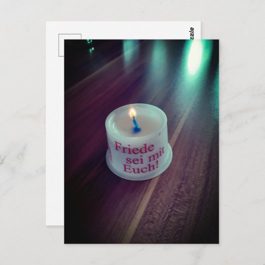 Friede sei mit euch christlich postkarte (Vorne/Hinten)
