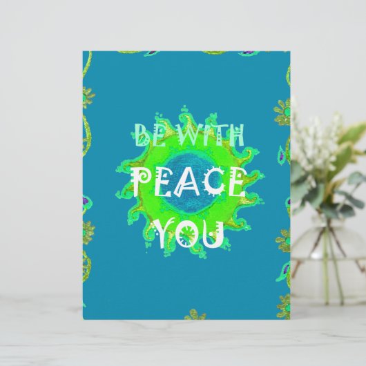 Friede sei mit Ihnen Art Print Briefbogen (Stehend Vorderseite)