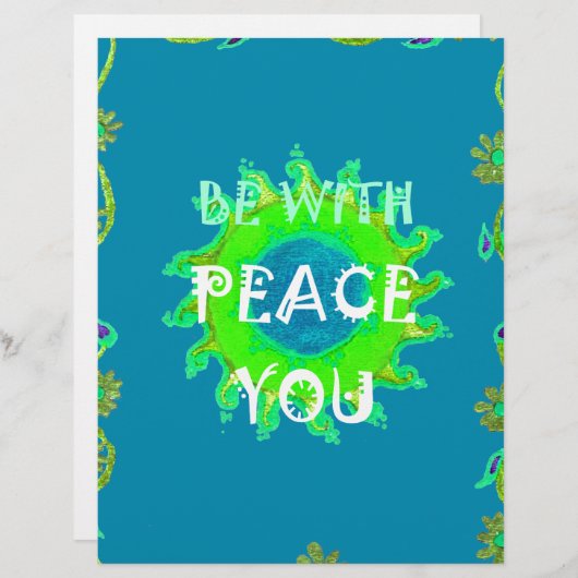 Friede sei mit Ihnen Art Print Briefbogen (Vorne/Hinten)