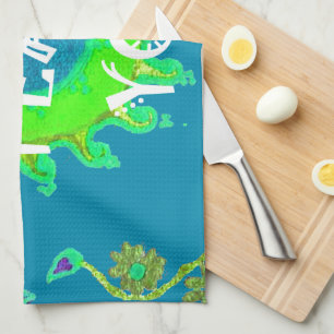 Friede sei mit Ihnen Art Print Geschirrtuch