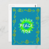 Friede sei mit Ihnen Art Print Postkarte (Vorne/Hinten)