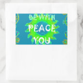 Friede sei mit Ihnen Art Print Rechteckiger Aufkleber (Tasche)
