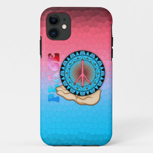 Friede ~ Sun Case-Mate iPhone Hülle (Rückseite)