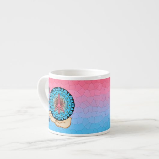 Friede ~ Sun Espressotasse (Vorderseite Links)
