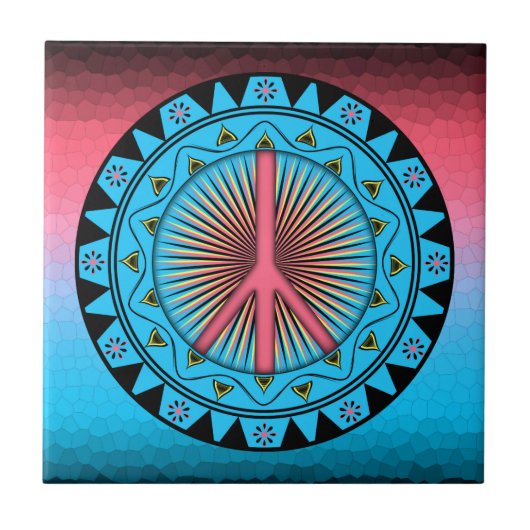 Friede ~ Sun Fliese (Vorderseite)