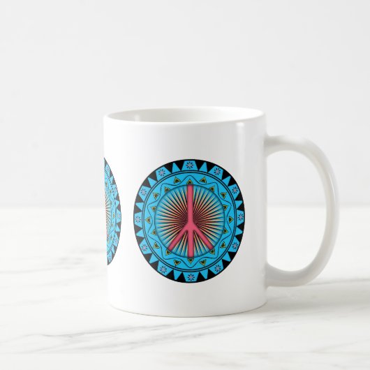 Friede ~ Sun Kaffeetasse (Rechts)