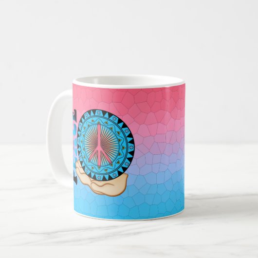 Friede ~ Sun Kaffeetasse (Vorderseite Links)