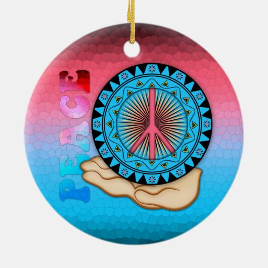 Friede ~ Sun Keramik Ornament (Hinten)