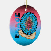 Friede ~ Sun Keramik Ornament (Rechts)