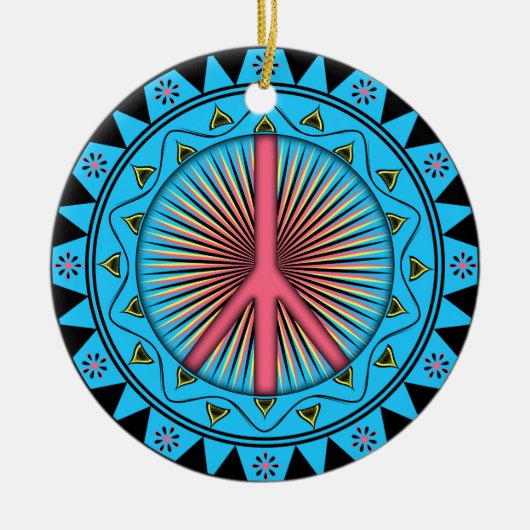 Friede ~ Sun Keramikornament (Vorne)