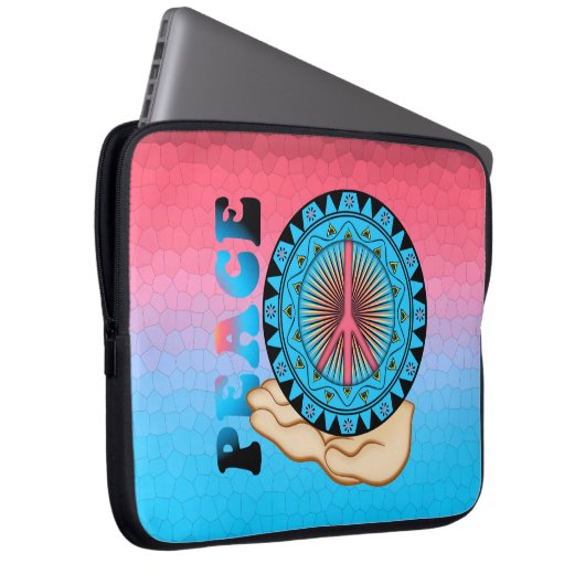 Friede ~ Sun Laptopschutzhülle (Vorne Rechts)